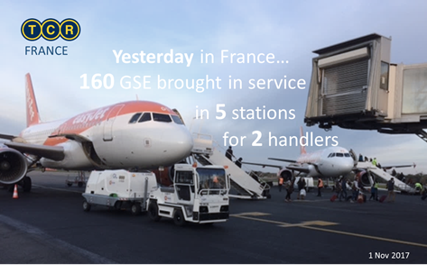 On the 1/11/2017, TCR FRANCE started rental services at 5 different airports